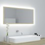 Sonoma tölgy akril led-es fürdőszobai tükör 100x8,5x37 cm