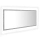 Betonszürke led-es forgácslap fürdőszobai tükör 100x8,5x37 cm