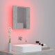 Betonszürke led-es tükrös fürdőszobaszekrény 40 x 12 x 45 cm