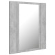 Betonszürke led-es tükrös fürdőszobaszekrény 40 x 12 x 45 cm
