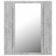 Betonszürke led-es tükrös fürdőszobaszekrény 40 x 12 x 45 cm