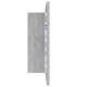 Betonszürke led-es tükrös fürdőszobaszekrény 60 x 12 x 45 cm