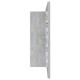 Betonszürke led-es tükrös fürdőszobaszekrény 80 x 12 x 45 cm