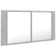 Betonszürke led-es tükrös fürdőszobaszekrény 90 x 12 x 45 cm Betonszürke led-es tükrös fürdőszobaszekrény 90 x 12 x 45 cm