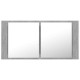 Betonszürke led-es tükrös fürdőszobaszekrény 90 x 12 x 45 cm Betonszürke led-es tükrös fürdőszobaszekrény 90 x 12 x 45 cm