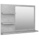 Betonszürke forgácslap fürdőszobai tükör 60 x 10,5 x 45 cm