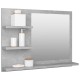 Betonszürke forgácslap fürdőszobai tükör 60 x 10,5 x 45 cm