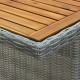 9 részes világosszürke polyrattan kültéri étkezőszett párnákkal 9 részes világosszürke polyrattan kültéri étkezőszett párnákkal
