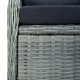 9 részes világosszürke polyrattan kültéri étkezőszett párnákkal 9 részes világosszürke polyrattan kültéri étkezőszett párnákkal