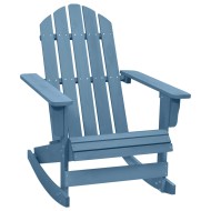 Kék tömör fenyőfa kerti adirondack hintaszék
