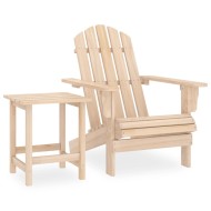 Tömör fenyőfa kerti adirondack szék asztallal