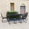 9 részes polyrattan és üveg kültéri étkezőgarnitúra