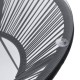 3 részes fekete pvc rattan kültéri étkezőgarnitúra