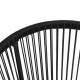 3 részes fekete pvc rattan kültéri étkezőgarnitúra