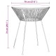3 részes fekete pvc rattan kültéri étkezőgarnitúra