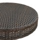 3 részes barna polyrattan kerti bárszett párnákkal