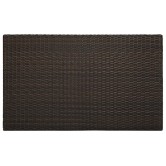 5 részes barna polyrattan kerti bárszett párnákkal