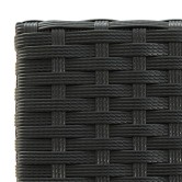 5 részes fekete polyrattan kültéri bárszett kartámasszal