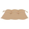 2 db tömör tíkfa kerti szék bézs párnával
