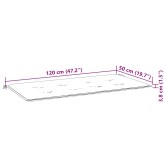 Tömör tíkfa rakásolható kerti pad párnával 128,5 cm