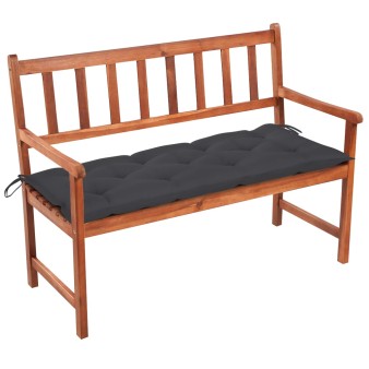 Tömör akácfa kerti pad párnával 120 cm