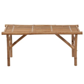Összecsukható bambusz kerti pad párnával 118 cm