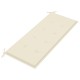 Összecsukható bambusz kerti pad párnával 118 cm