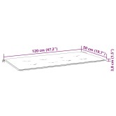 Bambusz kerti pad párnával 120 cm