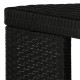 5 darabos fekete polyrattan kerti bárszett párnákkal