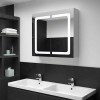 Tükrös fürdőszobaszekrény led világítással 80 x 12,2 x 68 cm