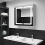 Tükrös fürdőszobaszekrény led világítással 80 x 12,2 x 68 cm