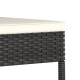 3 részes fekete polyrattan kerti étkezőgarnitúra