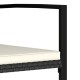 7 részes fekete polyrattan kerti étkezőgarnitúra