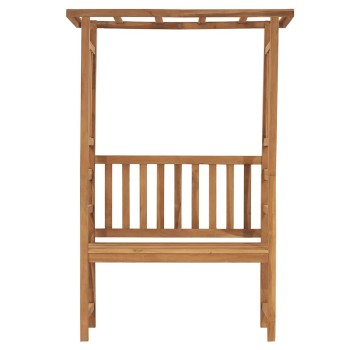 Tömör tíkfa kerti pad pergolával 115 cm