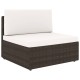6 részes barna polyrattan kerti ülőgarnitúra párnákkal 6 részes barna polyrattan kerti ülőgarnitúra párnákkal