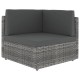 10 részes szürke polyrattan kerti ülőgarnitúra párnákkal