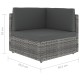 7 részes szürke polyrattan kerti ülőgarnitúra párnákkal