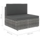 7 részes szürke polyrattan kerti ülőgarnitúra párnákkal