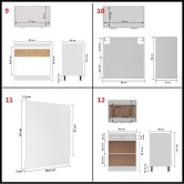 Lyon 14 részes fehér forgácslap konyhai szekrénygarnitúra Lyon 14 részes fehér forgácslap konyhai szekrénygarnitúra