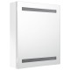 Fényes fehér led-es tükrös fürdőszobaszekrény 50 x 14 x 60 cm