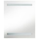 Fényes fehér led-es tükrös fürdőszobaszekrény 50 x 14 x 60 cm