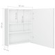 Fényes fehér led-es tükrös fürdőszobaszekrény 50 x 14 x 60 cm