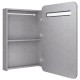 Betonszürke led-es tükrös fürdőszobaszekrény 60 x 11 x 80 cm