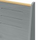 Mézbarna és szürke tömör fenyőfa sarokpad 151 cm Mézbarna és szürke tömör fenyőfa sarokpad 151 cm