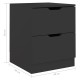 2 db fekete forgácslap éjjeliszekrény 40 x 40 x 50 cm 2 db fekete forgácslap éjjeliszekrény 40 x 40 x 50 cm