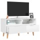 Magasfényű fehér forgácslap tv-szekrény 90 x 40 x 48,5 cm