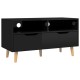 Magasfényű fekete forgácslap tv-szekrény 90 x 40 x 48,5 cm Magasfényű fekete forgácslap tv-szekrény 90 x 40 x 48,5 cm