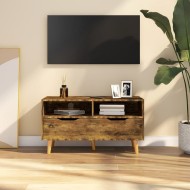 Füstös tölgyszínű forgácslap tv-szekrény 90 x 40 x 48,5 cm