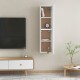 2 db fehér forgácslap tv-szekrény 30,5 x 30 x 60 cm