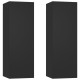 2 db fekete forgácslap tv-szekrény 30,5 x 30 x 90 cm 2 db fekete forgácslap tv-szekrény 30,5 x 30 x 90 cm